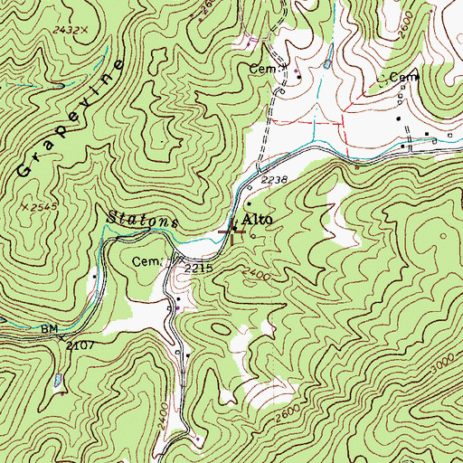 Topographic Map of Alto, VA