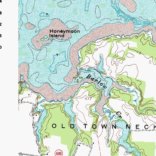 Topographic Map of Barlow Creek, VA