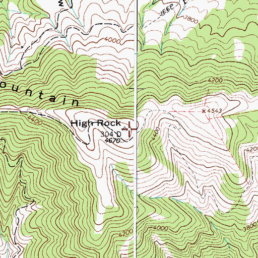 Topographic Map of Buck Mountain, VA