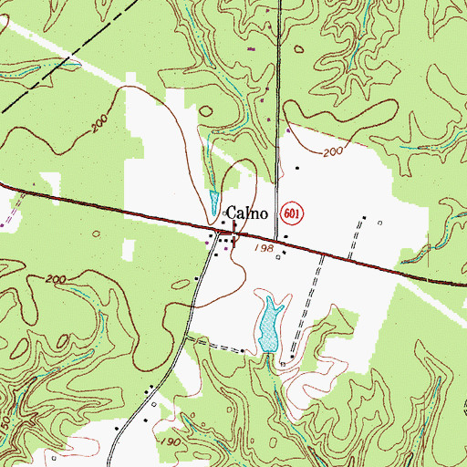 Topographic Map of Calno, VA