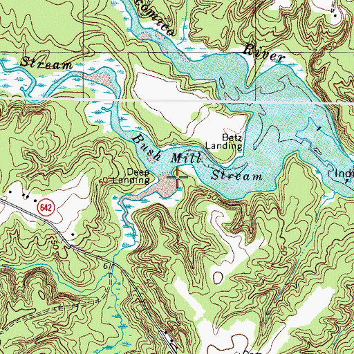 Topographic Map of Deep Landing, VA