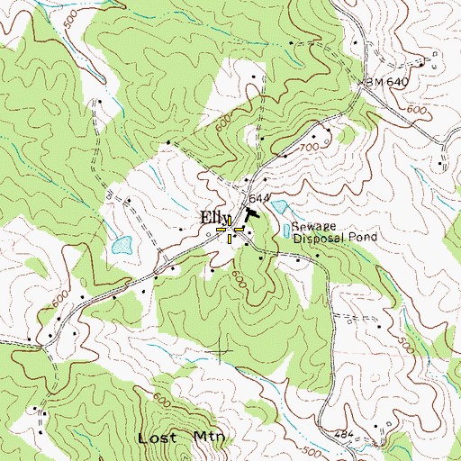Topographic Map of Elly, VA