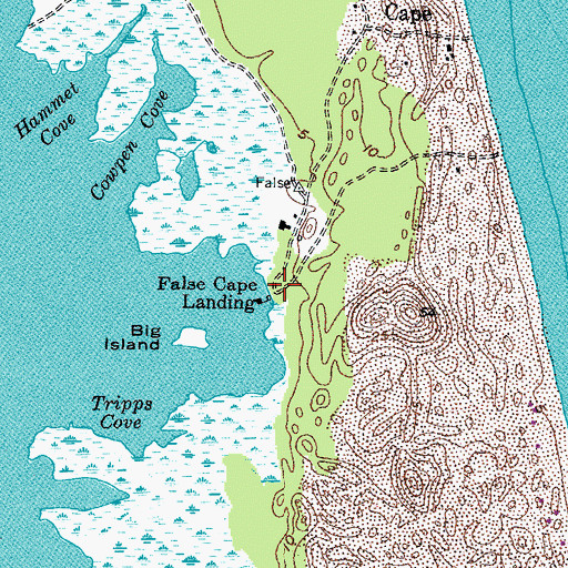 Topographic Map of False Cape Landing, VA