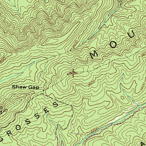 Topographic Map of Grosses Mountain, VA