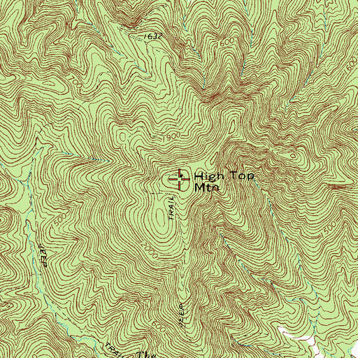Topographic Map of High Top Mountain, VA
