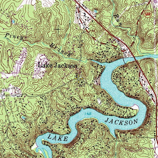 Topographic Map of Lake Jackson, VA