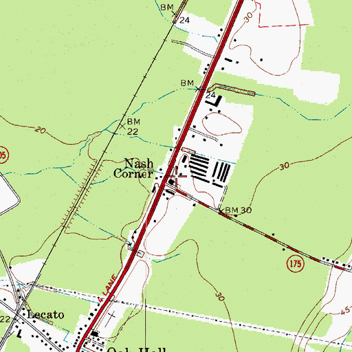 Topographic Map of Nash Corner, VA