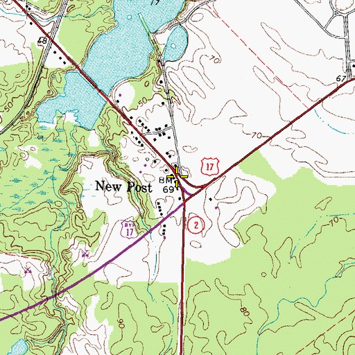 Topographic Map of New Post, VA