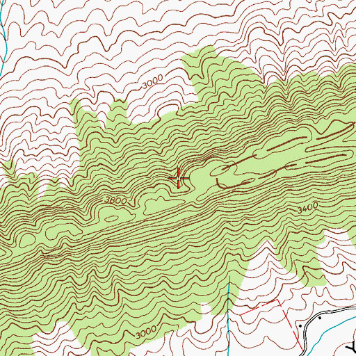 Topographic Map of Rich Mountain, VA