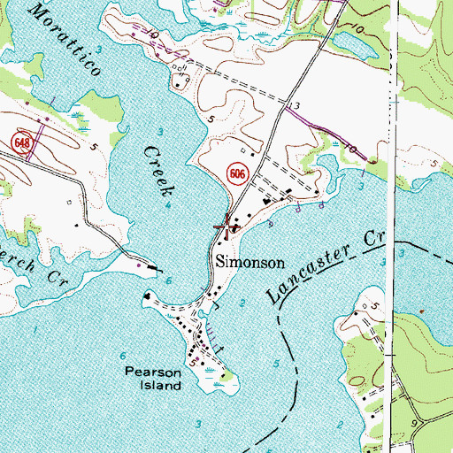 Topographic Map of Simonson, VA