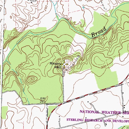 Topographic Map of Stony Hill, VA