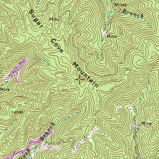 Topographic Map of Sugar Cove Mountain, VA