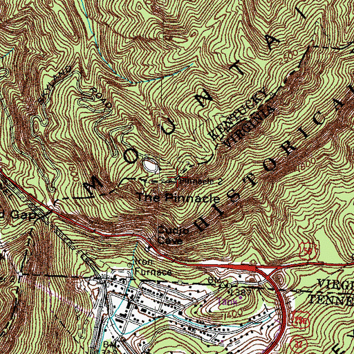 Topographic Map of The Pinnacle, VA
