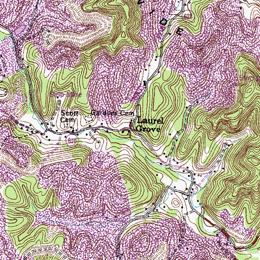 Topographic Map of Locust Grove Church, VA