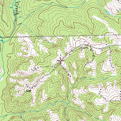 Topographic Map of Crystal Hill School (historical), VA