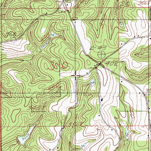 Topographic Map of Spence Cemetery, AL