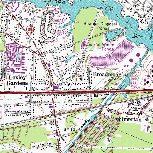 Topographic Map of Broadmoor, VA