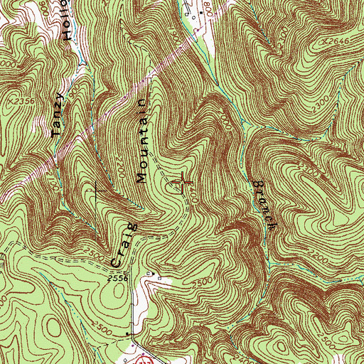 Topographic Map of Craig Mountain, VA