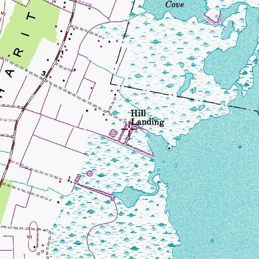 Topographic Map of Hill Landing, VA
