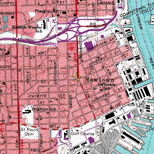 Topographic Map of Newtown, VA