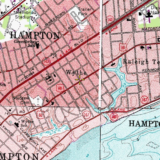 Topographic Map of Wythe, VA