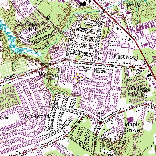 Topographic Map of Walden, VA