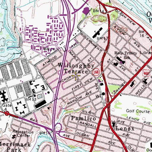 Topographic Map of Willoughby Terrace, VA