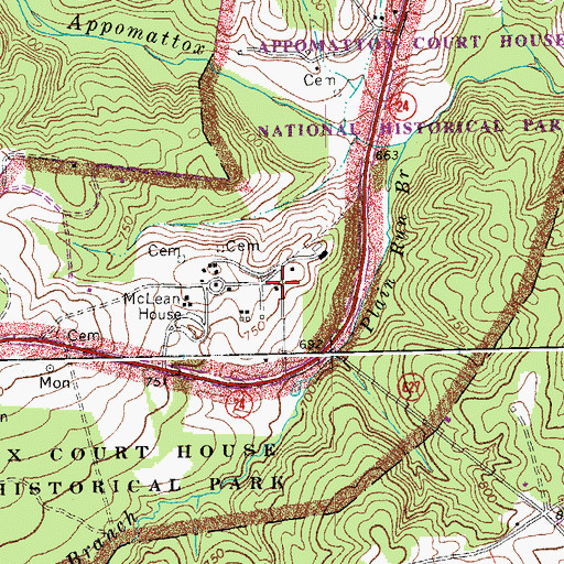 Topographic Map of Kelly House, VA