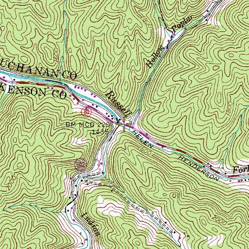 Topographic Map of Indian (historical), VA