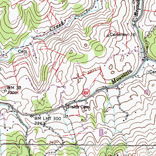 Topographic Map of Cumberland Plateau Regional Industrial Park, VA
