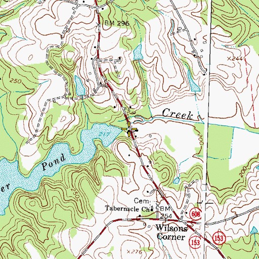 Topographic Map of Beaverpond Mill, VA
