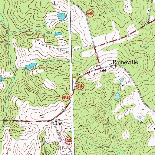 Topographic Map of Paineville School (historical), VA