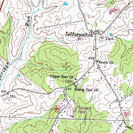 Topographic Map of Countryside Estates, VA