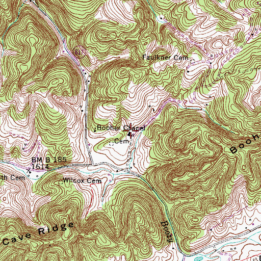 Topographic Map of Fraley Institute (historical), VA