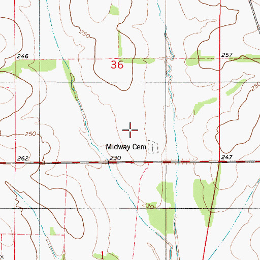 Topographic Map of Midway Plantation (historical), AL