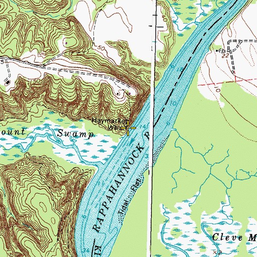 Topographic Map of Haymount, VA