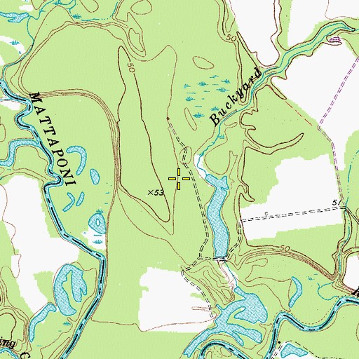 Topographic Map of Toddsbury Farm Airport, VA