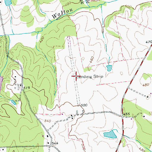 Topographic Map of Eastview Airport (historical), VA