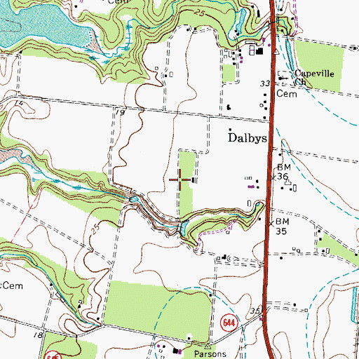 Topographic Map of Scott Farm Strip, VA