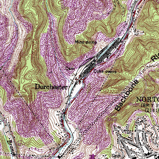 Topographic Map of Humphreys Heliport, VA