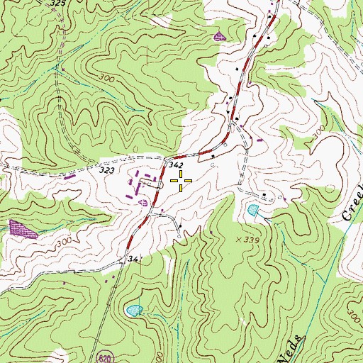 Topographic Map of Fighting Creek Farm Airport (historical), VA