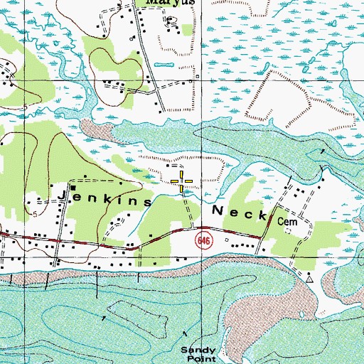 Topographic Map of Hoffman's Farm Airport, VA