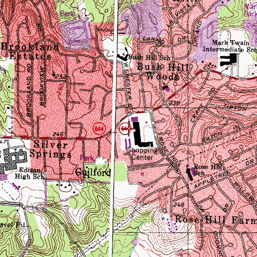 Topographic Map of Franconia Post Office, VA