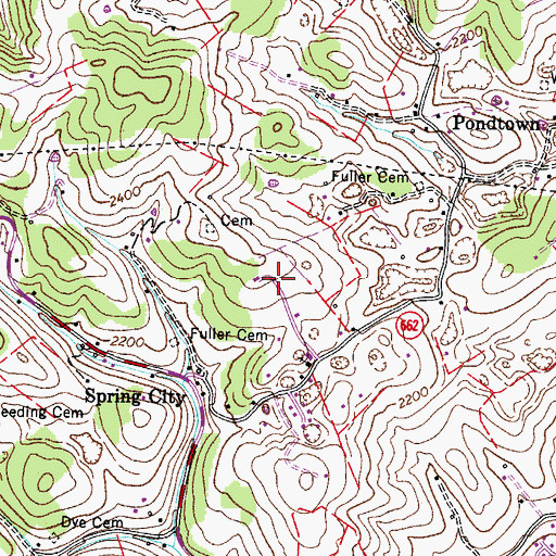 Topographic Map of WLRV-AM (Lebanon), VA