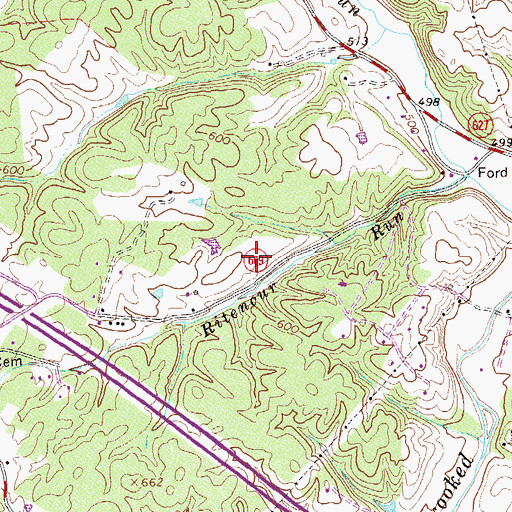 Topographic Map of WFTR-FM (Front Royal), VA