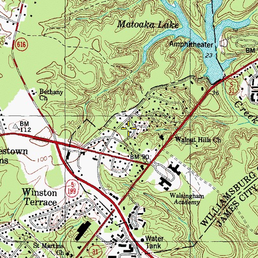 Topographic Map of Berkeley Hills, VA