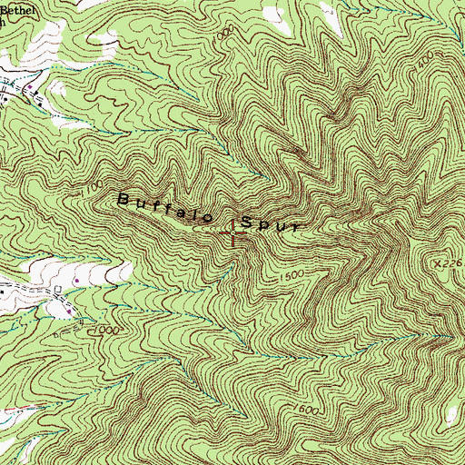Topographic Map of Buffalo Spur, VA