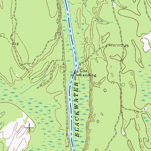 Topographic Map of Cox Landing, VA