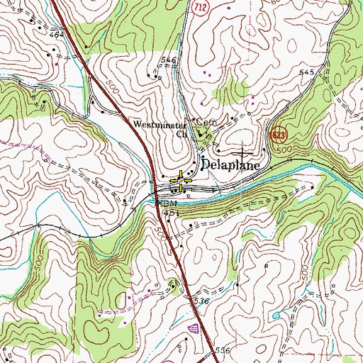 Topographic Map of Delaplane, VA