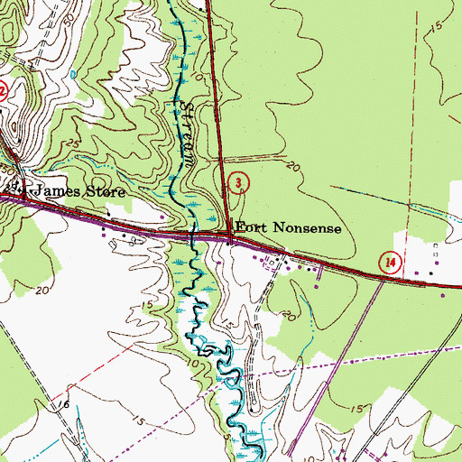 Topographic Map of Fort Nonsense, VA